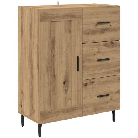 Vitrina con cajón Roble artesanal 69,5 x 34 x 90 cm vidaXL