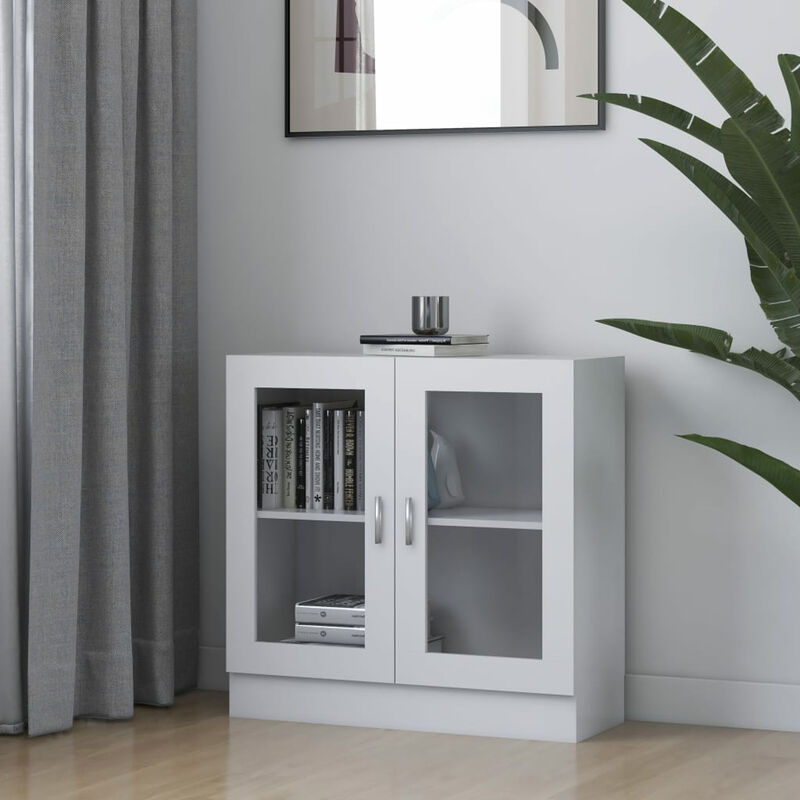

Vitrina de aglomerado blanco 82,5x30,5x80 cm