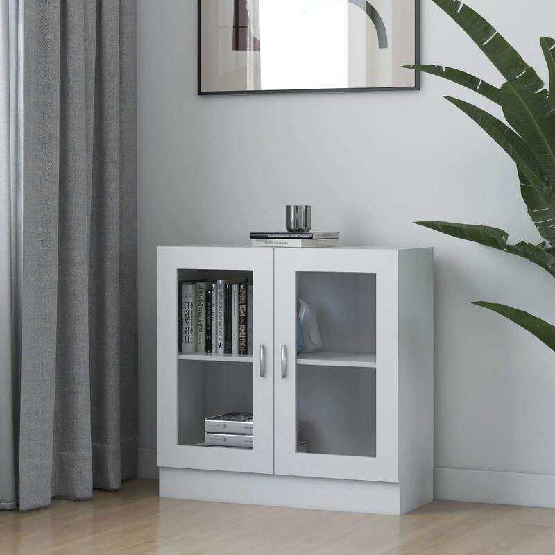 

Vitrina de aglomerado blanco 82,5x30,5x80 cm - Blanco