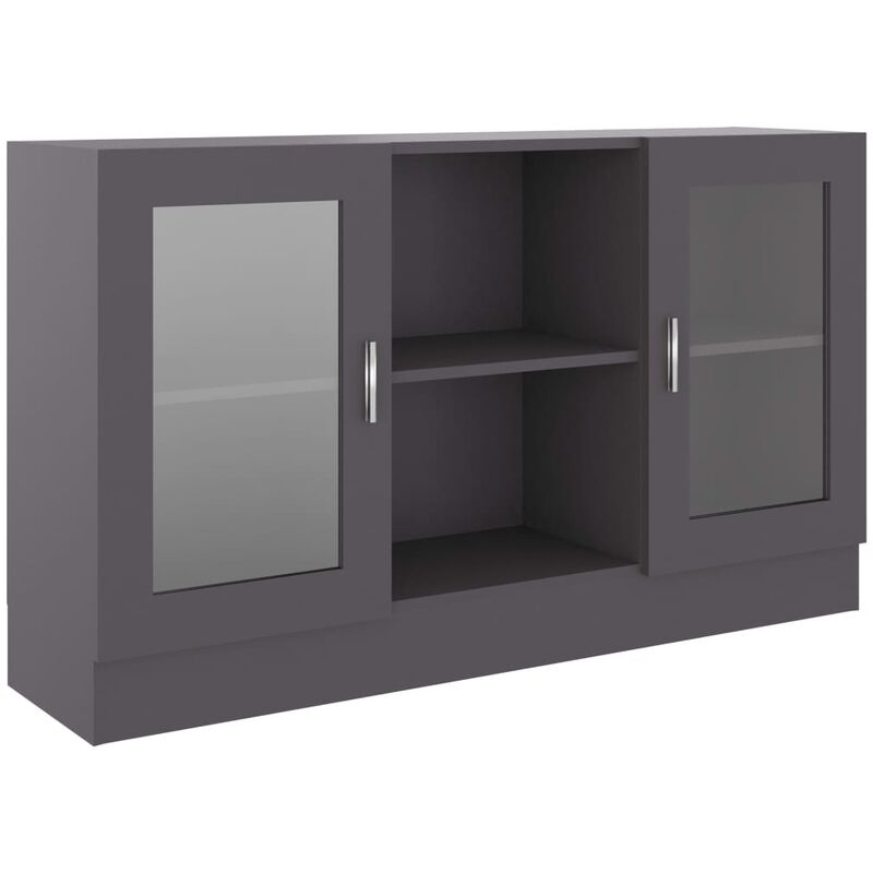 

vidaXL Vitrina de Aglomerado 120x30,5x70 cm Gris - Gris