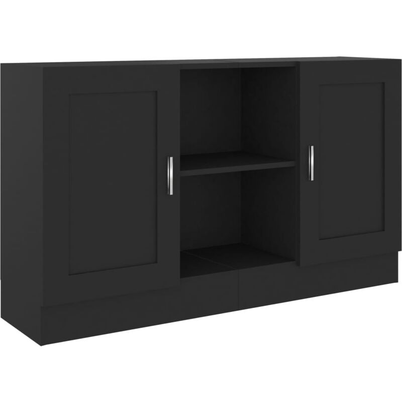 

vidaXL Aparador de Aglomerado 120x30,5x70 cm Negro - Negro