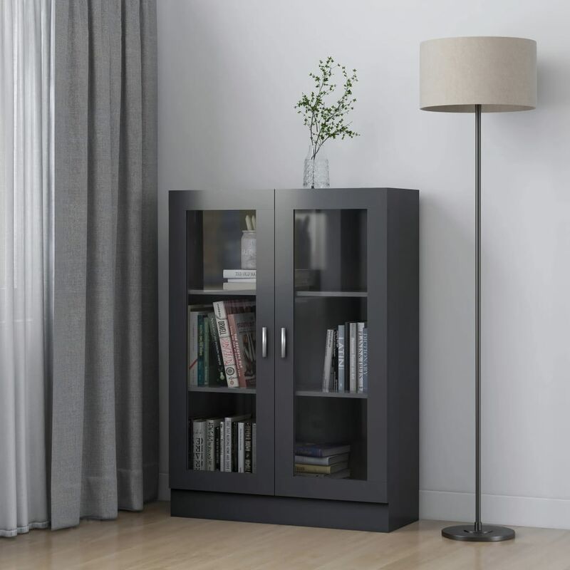 

Vitrina de aglomerado gris 82,5x30,5x115 cm - Gris