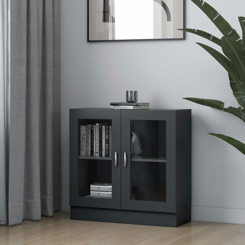 

Vitrina de aglomerado gris 82,5x30,5x80 cm - Gris