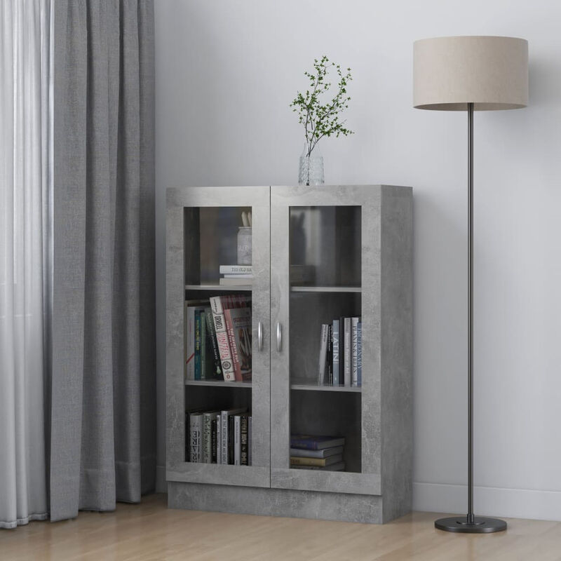 

Vitrina de aglomerado gris hormigon 82,5x30,5x115 cm