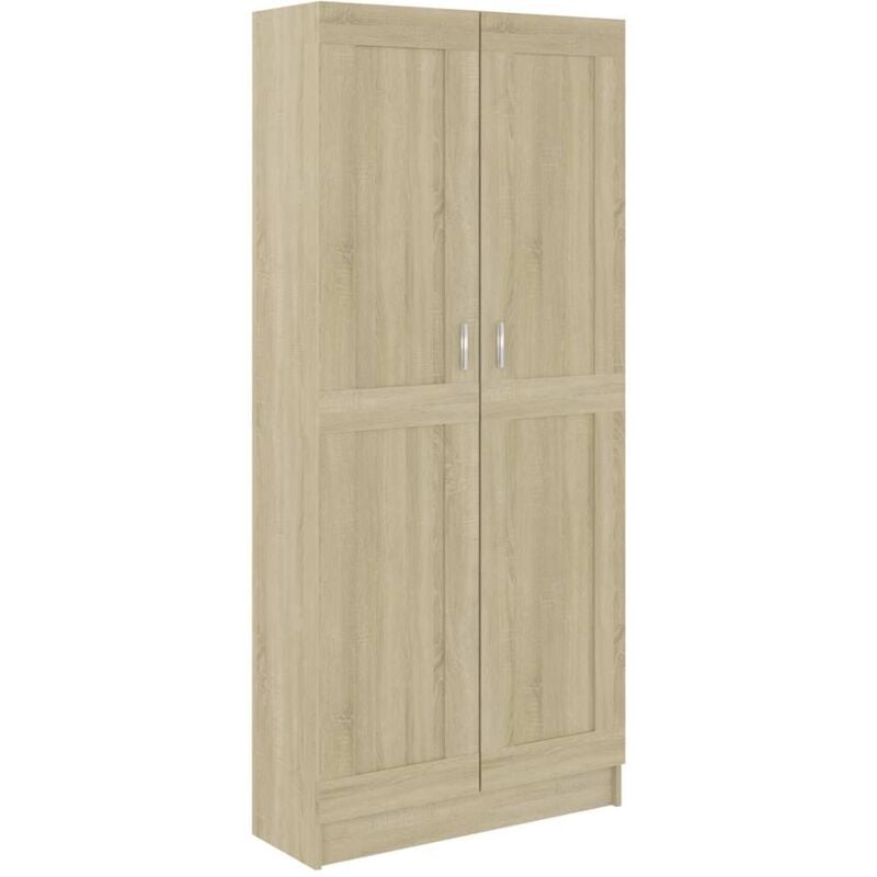 

vidaXL Armario de Libros de Aglomerado Roble Sonoma 82,5x30,5x185,5 cm - Marrón