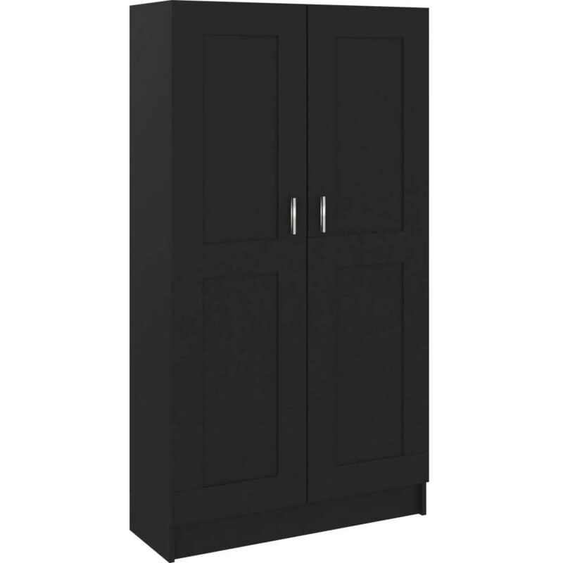 

vidaXL Armario de Libros de Aglomerado Negro 82,5x30,5x150 cm - Negro