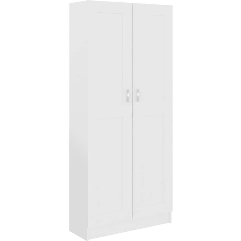 

vidaXL Armario de Libros de Aglomerado Blanco 82,5x30,5x185,5 cm - Blanco