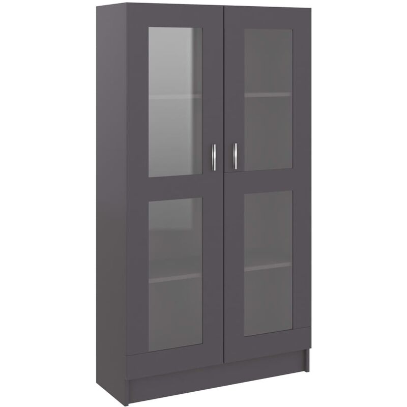 

vidaXL Armario de Libros de Aglomerado Gris 82,5x30,5x150 cm - Gris