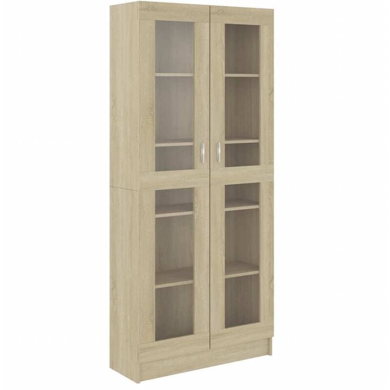 

vidaXL Armario de Libros de Aglomerado Color Roble Sonoma 82,5x30,5x185,5 cm - Marrón