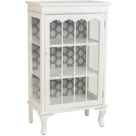 Vitrina de madera blanca 60.5x40.5x114.5