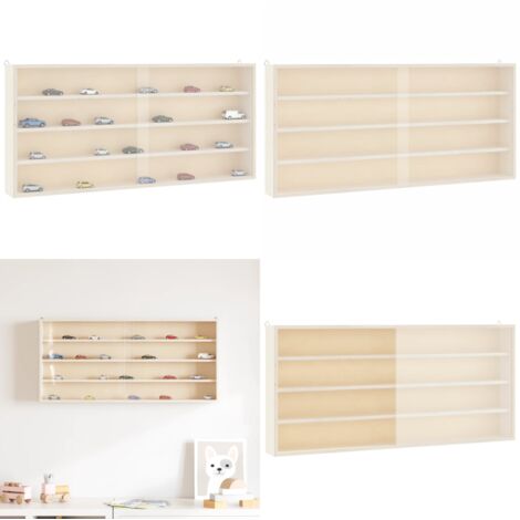 Vitrina de madera para coleccionistas con puertas 80x8,5x37 cm - Almacenamiento organizado - Vitrina de pared