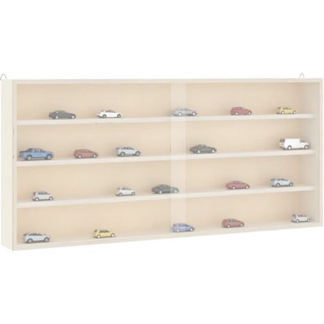 Vitrina de madera para coleccionistas con puertas 80x8,5x37 cm vidaXL