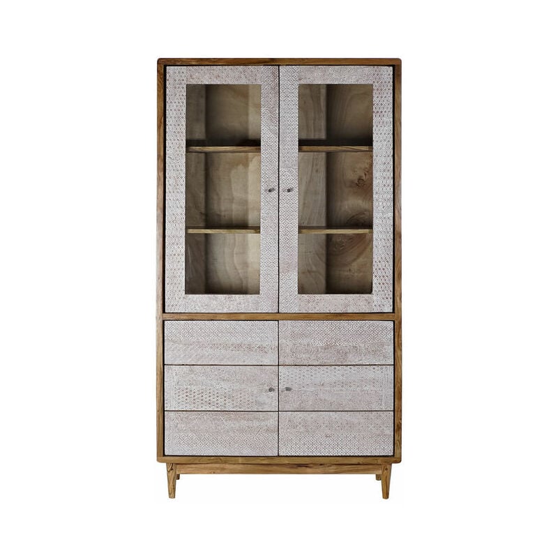 

Vitrina DKD Home Decor Crema Cristal Acacia (100 x 40 x 192 cm)