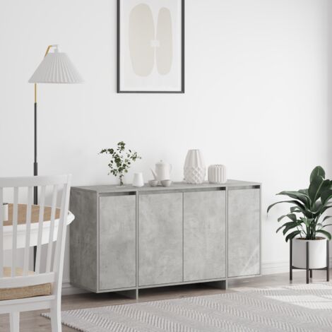 Vitrina Gris hormigón 135 x 41 x 69 cm Madera contrachapada