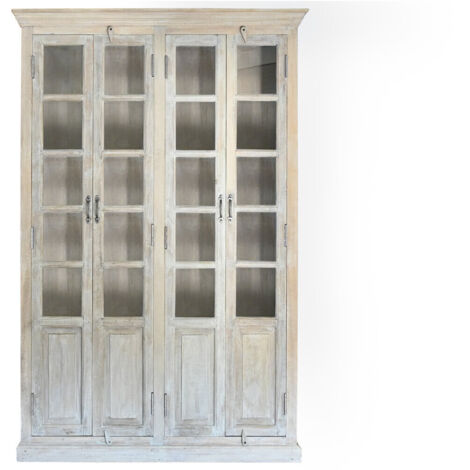 Vitrina Mango 135X50X210 4 Puertas Decape Blanco