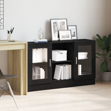 Vitrina Negro 120 x 30.5 x 70 cm Madera contrachapada
