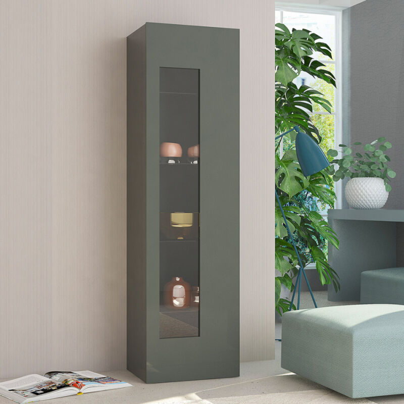 

Vitrina para salón en pizarra brillante con 4 estantes de vidrio Daiquiri