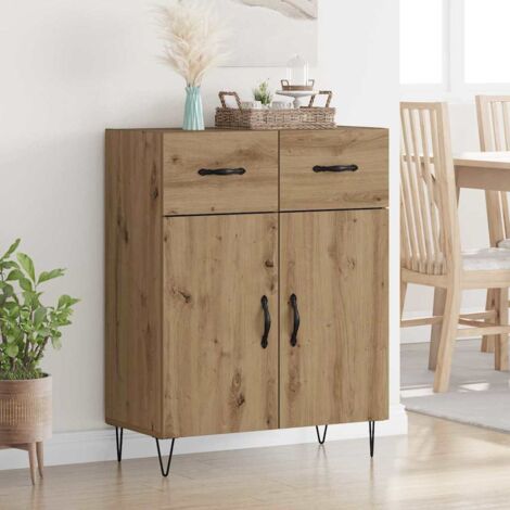 Vitrina Roble artesanal 69,5 x 34 x 90 cm Madera contrachapada