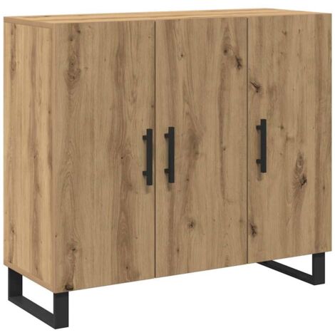 Vitrina Roble artisan 90 x 34 x 80 cm Madera contrachapada vidaXL