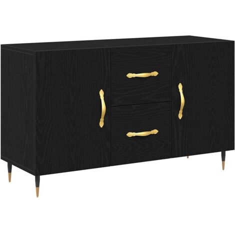 Vitrina Roble negro 100 x 36 x 60 cm Madera contrachapada vidaXL