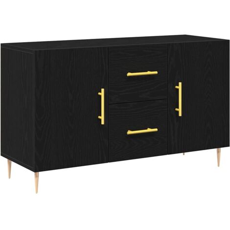 Vitrina Roble negro 100 x 36 x 60 cm Madera contrachapada vidaXL
