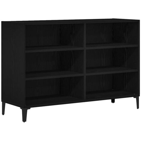 Vitrina Roble Negro 103,5 x 35 x 70 cm Madera contrachapada vidaXL