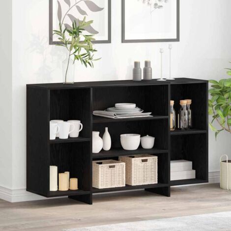 Vitrina Roble negro 120 x 30 x 75 cm Madera contrachapada vidaXL