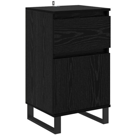 Vitrina Roble negro 35 x 40 x 70 cm Madera contrachapada vidaXL