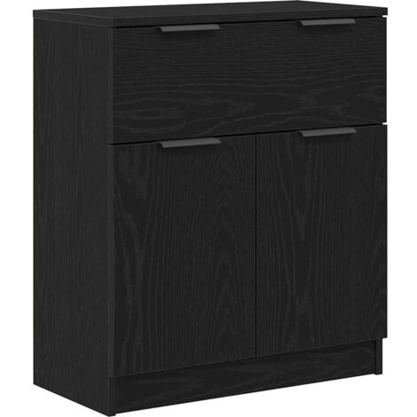 Vitrina Roble Negro 60 x 30 x 70 cm Madera contrachapada vidaXL