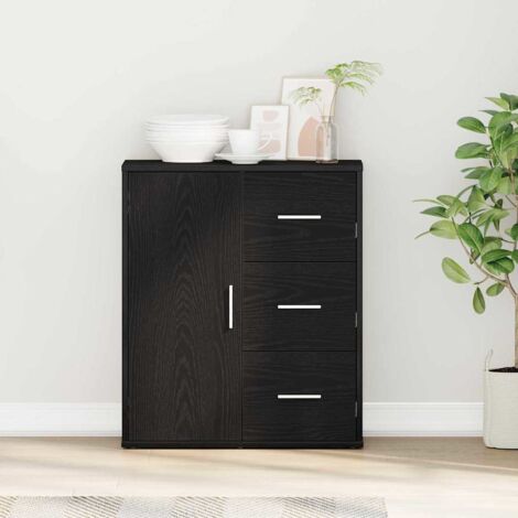 Vitrina Roble negro 60 x 31 x 70 cm Madera contrachapada vidaXL