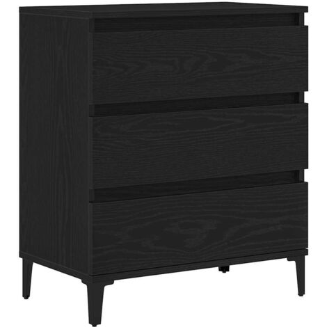 Vitrina Roble Negro 60 x 35 x 70 cm Madera contrachapada vidaXL
