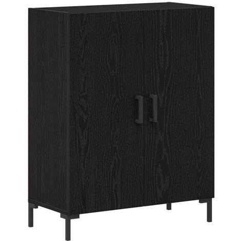 Vitrina Roble Negro 69,5 x 34 x 90 cm Madera contrachapada vidaXL