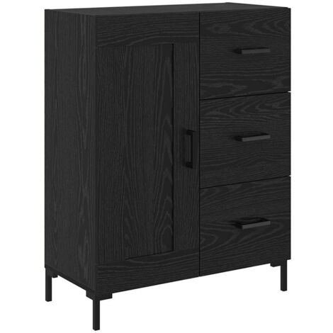 Vitrina Roble negro 69.5 x 34 x 90 cm Madera contrachapada vidaXL