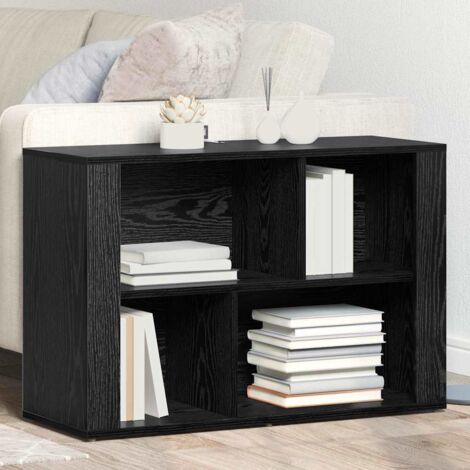 Vitrina Roble Negro 80 x 30 x 53 cm Madera contrachapada