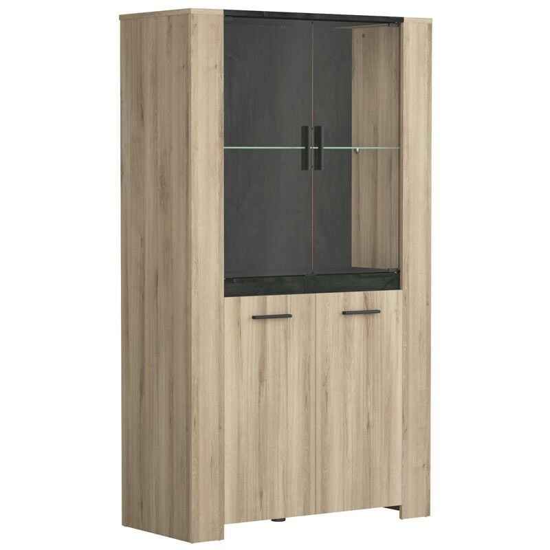

Vitrina salón Sheffield Color kronberg y Sidewalk 2 estantes 1 Armario Estilo Industrial 174x100x45 cm