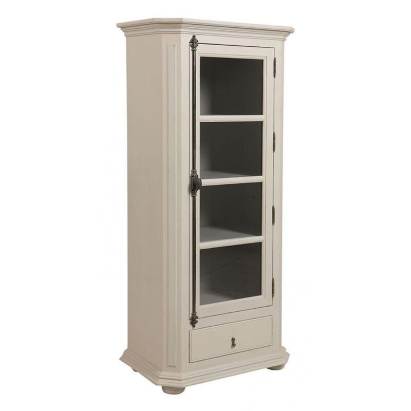 Decoration D ’ Autrefois - Vitrine 1 porte - Bois-MDF - Blanc - Interior's