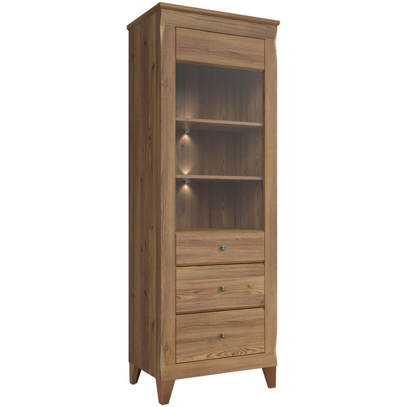 Petits-meubles - Vitrine 1 porte Raya Bois