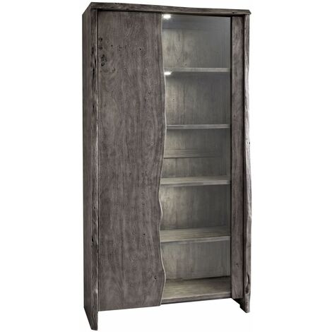 Vitrine 105x45 Acacia laqué Gris taupe PURE ACACIA 911