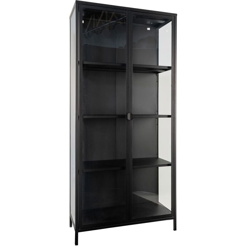 M&s - Brisbane Armoire vitrine, hauteur 175 cm, noir.