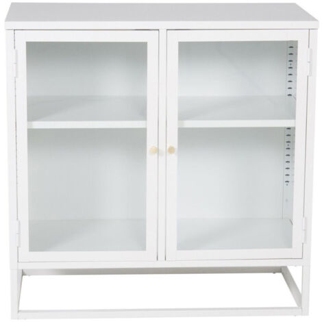 Vitrine 2 Portes "Bakal" 85cm Blanc