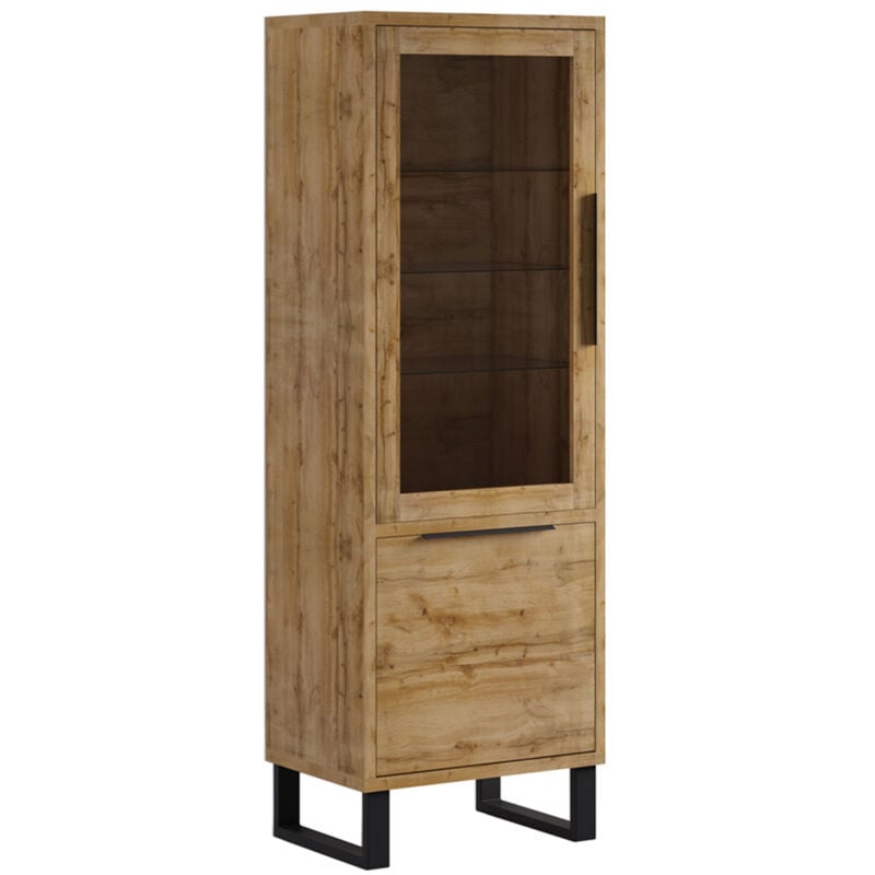 Vitrine 2 portes Eden Bois et Metal