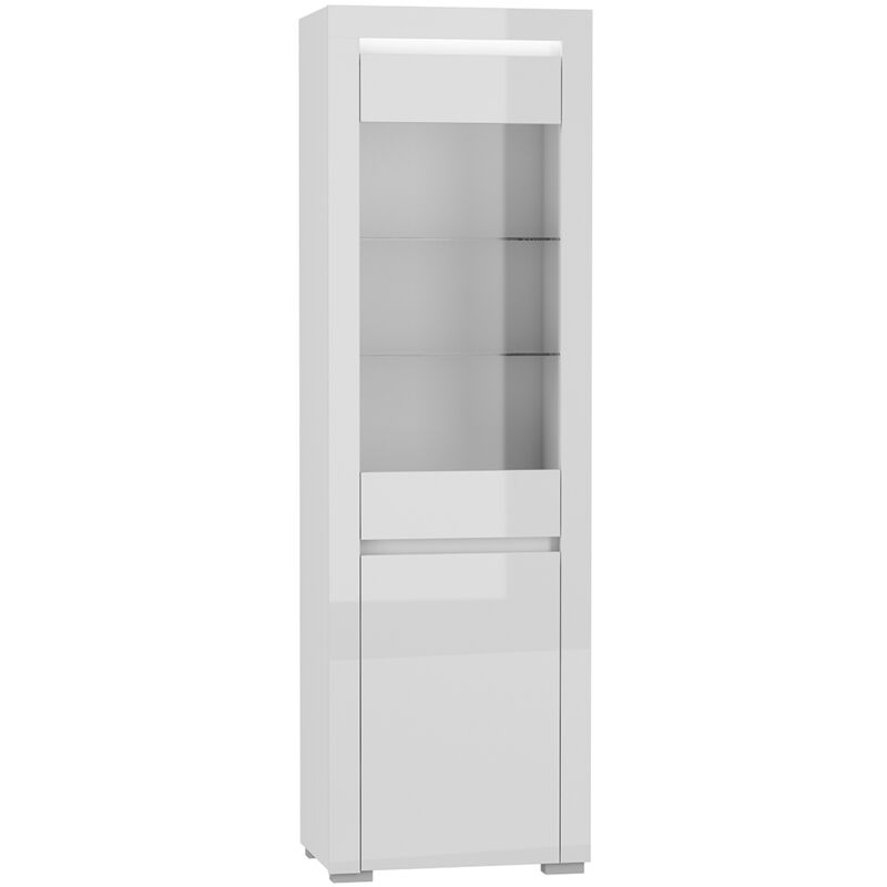 Petits-meubles - Vitrine 2 portes led inclus Kasla Blanc