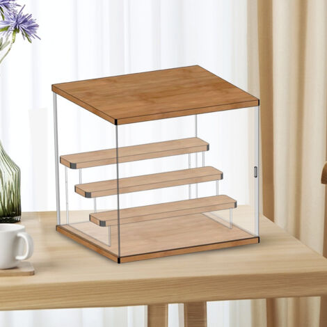 [Vitrine] + 4-stöckige Acryl-Vitrine mit Tür für Figuren, Überraschungsboxen und Sammlungen – Maße: 32 x 26 x 30,4 cm – Staubdicht, transparent und optimal organisiert