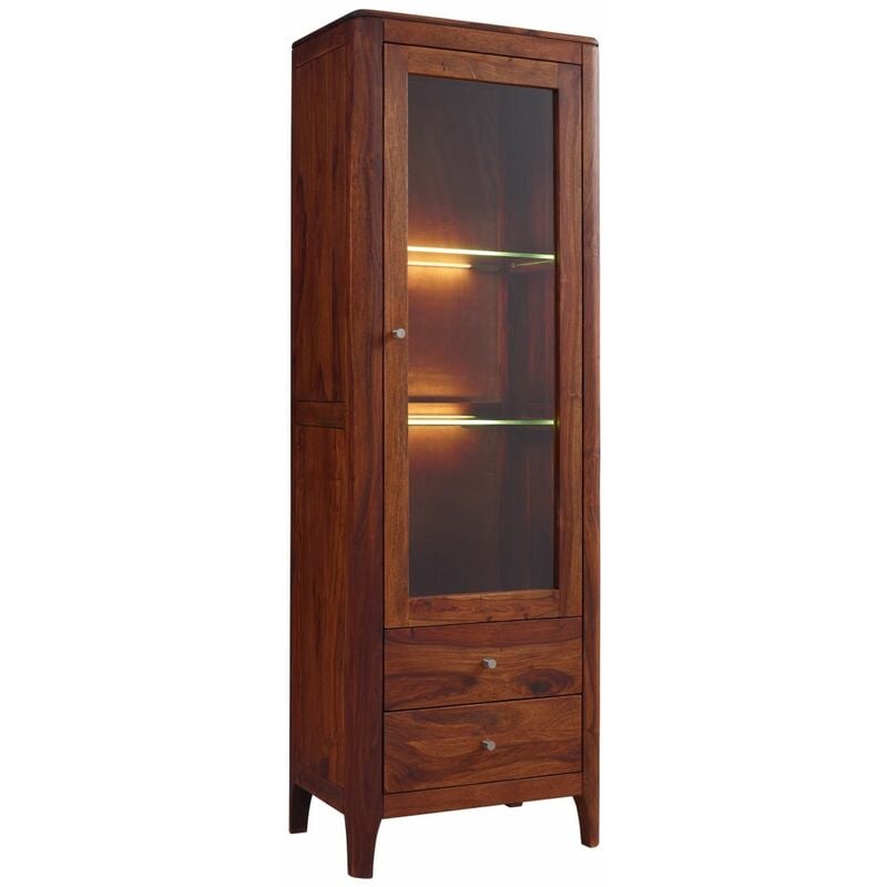 Massivmoebel24 - Vitrine 60x40 Palissandre huilé Noisette brooklyn 26