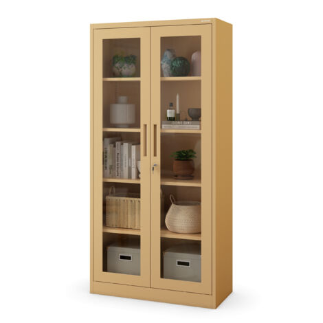 Vitrine AMELIA, 900 x 1850 x 400 mm, Fresh Style, beige