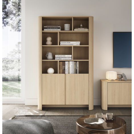 Vitrine Bari chêne - 103x160x39 cm