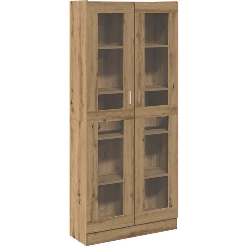 Highboard Artisan Oak 82.5x30.5x185 Cm Engineered Wood Vidaxl
