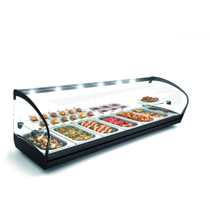 Vitrine Chaude Bain-Marie 2 Etagères avec Bacs GN 1/3 Série SHARK - L 840 mm - SAYL Vitrine Chaude Bain-Marie 2 Etagères avec Bacs GN 1/3 Série SHARK - L 840 mm - SAYL