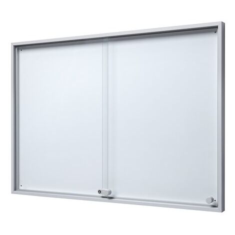 Vitrine d'affichage intérieur fond acier laqué - 8 feuilles