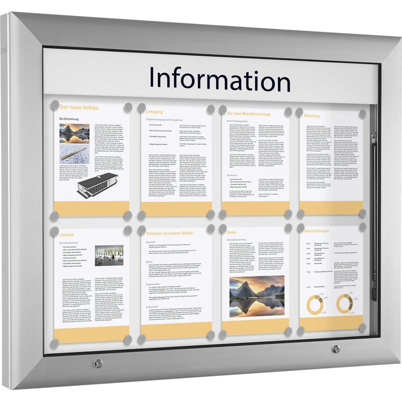 Certeo - frankel kaiserkraft, Vitrine d'affichage pour l'intérieur et